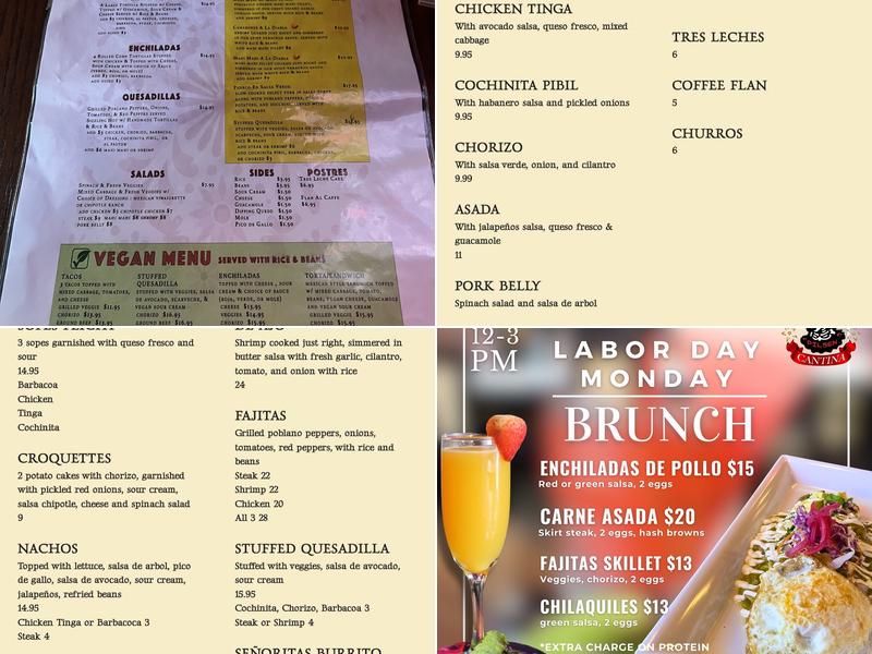 Senoritas Cantina Menu