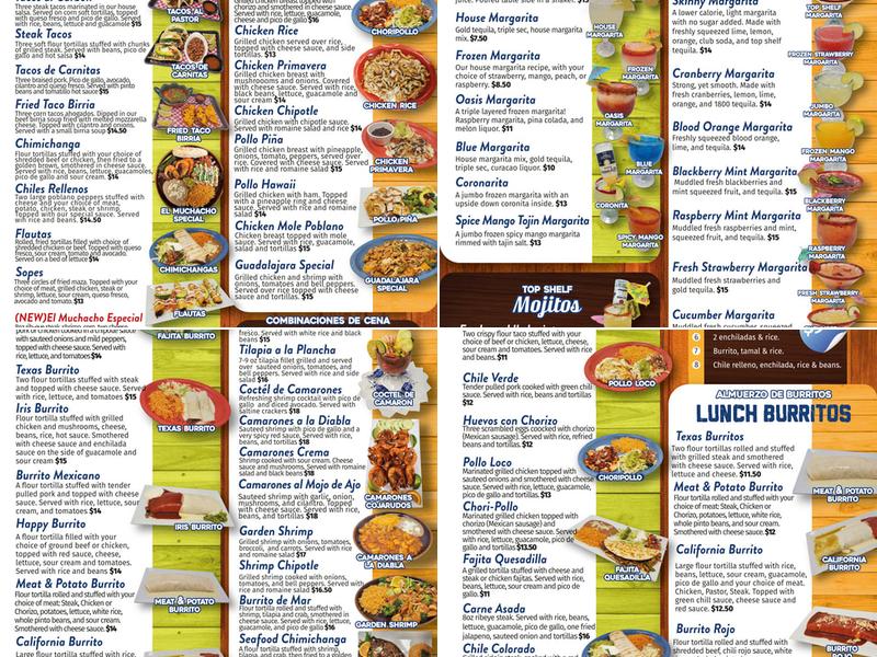 El Muchacho Alegre Menu