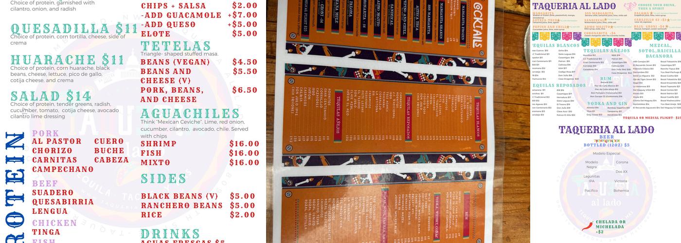 Taqueria Al Lado II Menu