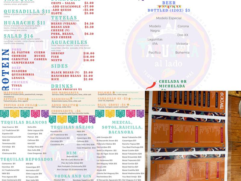 Taqueria Al Lado II Menu