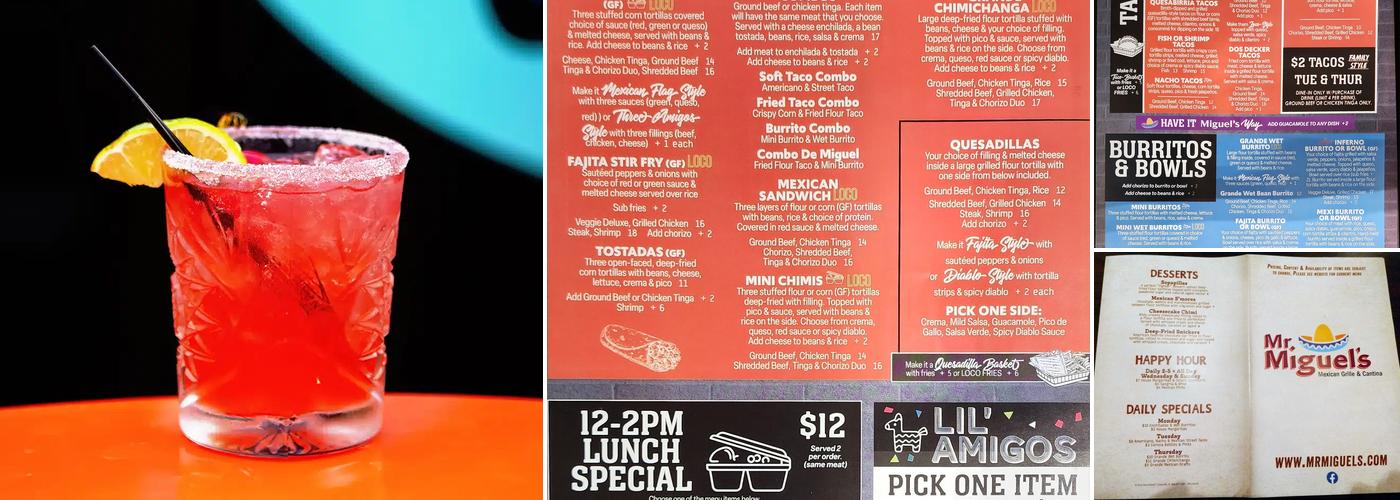 Mr. Miguel's Mexican Grille & Cantina Menu
