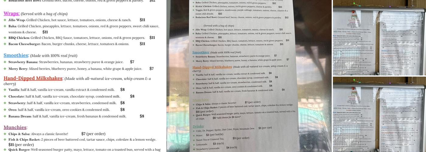 Coco's Cantina Menu