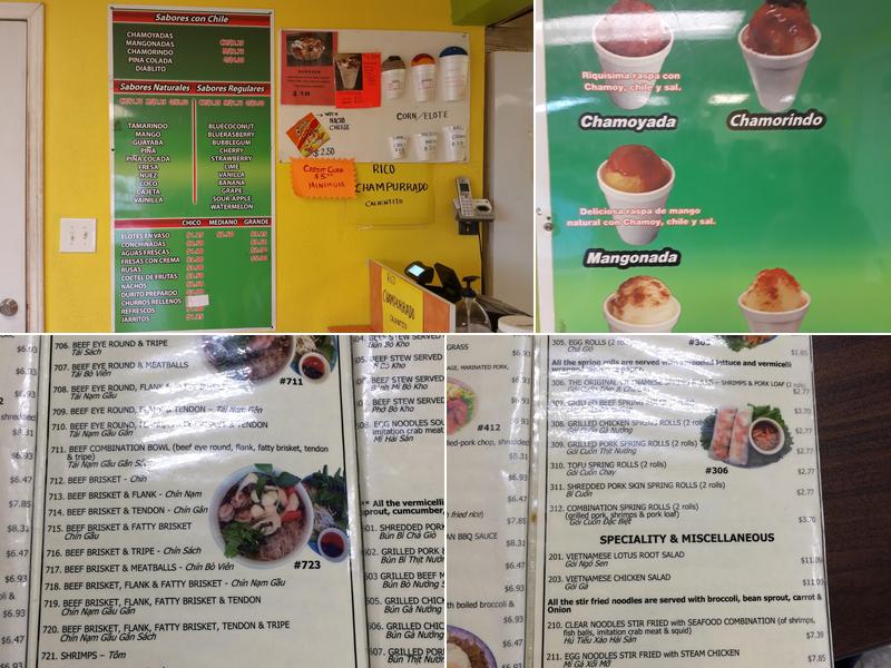 Chamoy's Menu