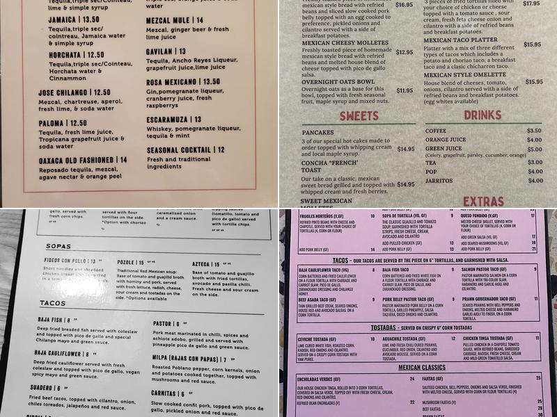 Chilango Mexican Menu