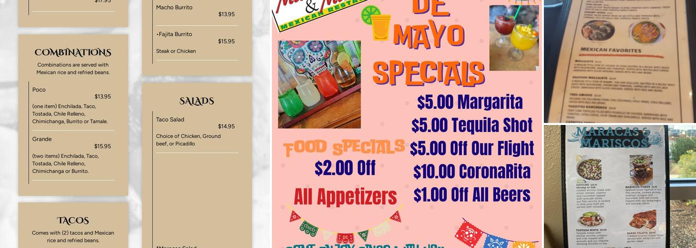 Maracas and Mariscos (Maracas on ruby) Menu