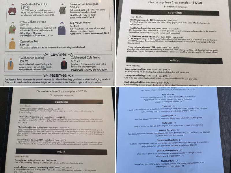 Megalomaniac Wines Menu