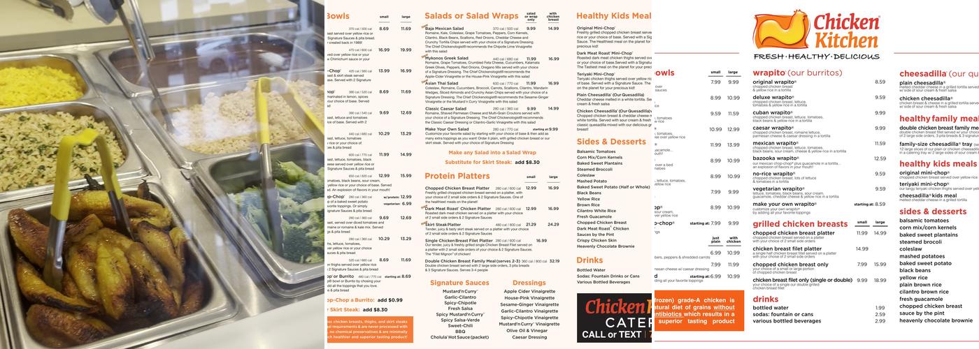 Chicken Kitchen Menu