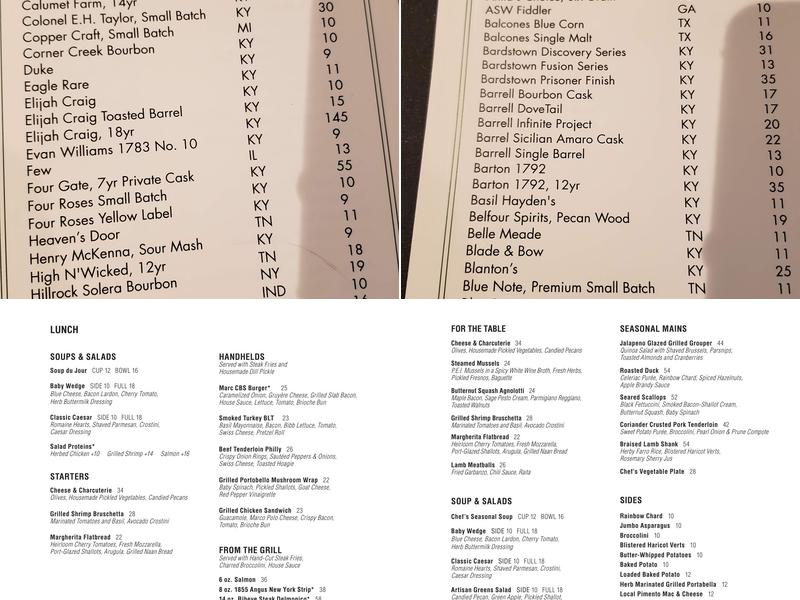 Louis House of Bourbon Menu