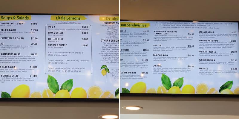 Lemon Tree Co. - Harris Ranch Menu