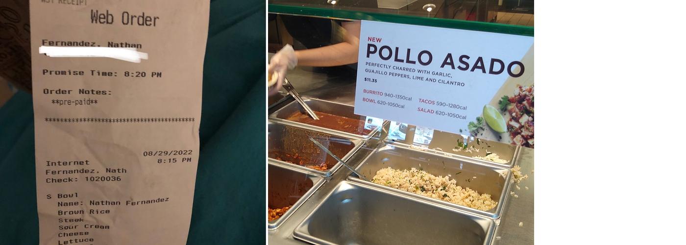 Chipotle Mexican Grill Menu