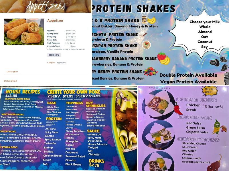 Bowls & Rolls Menu