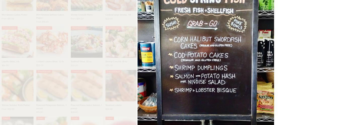 Cold Spring Fish Menu