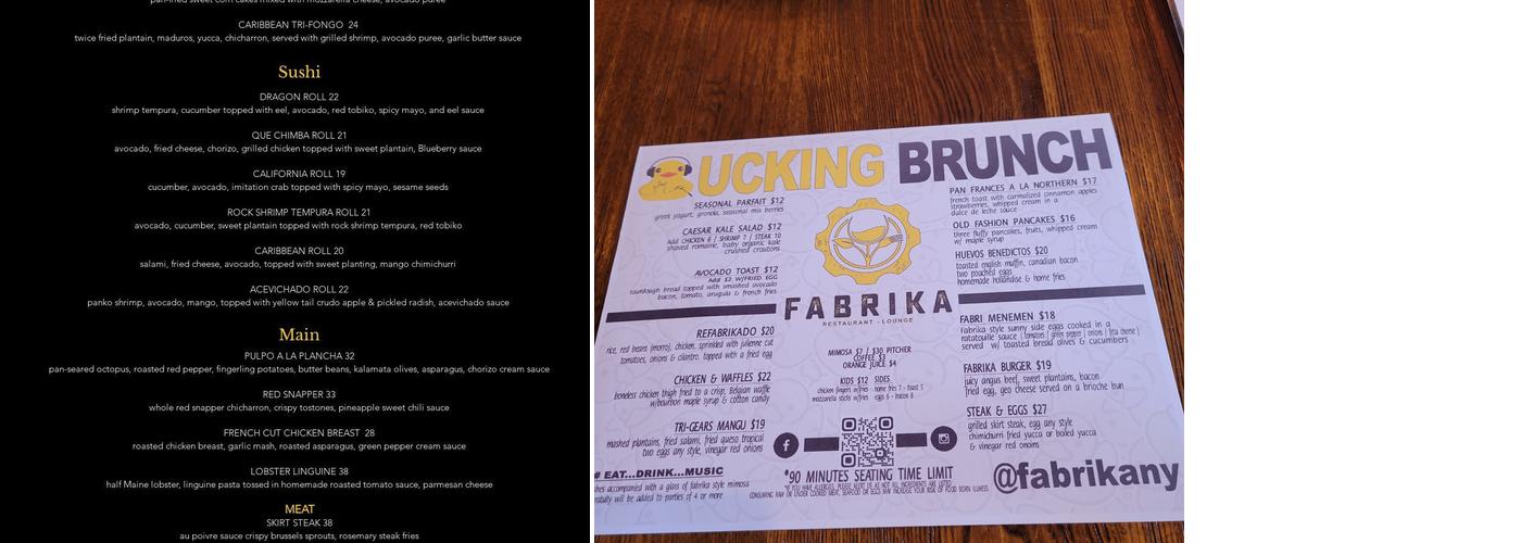 Fabrika Menu
