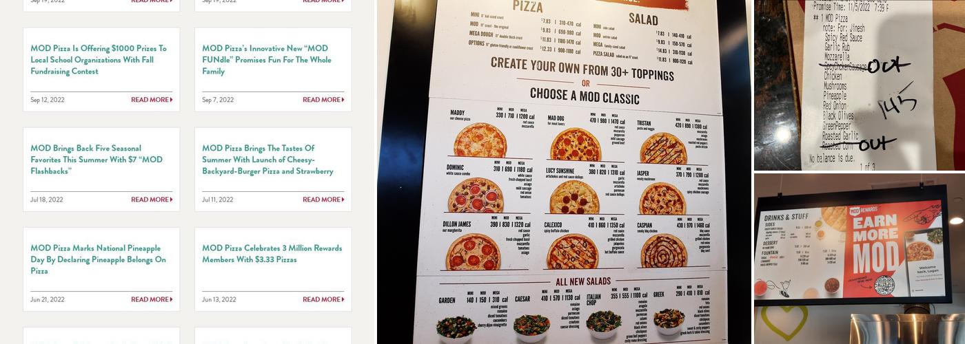 MOD Pizza Menu