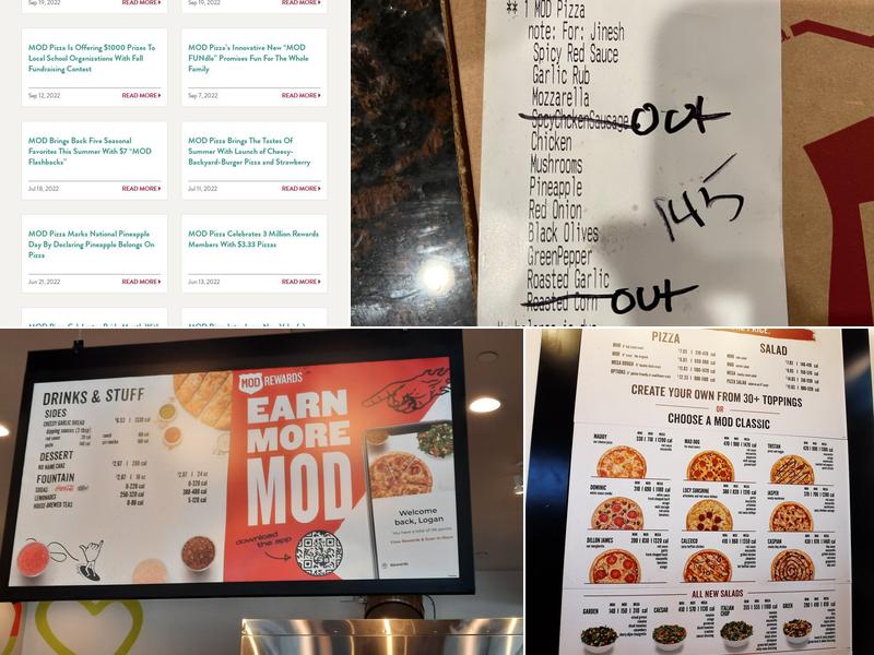 MOD Pizza Menu