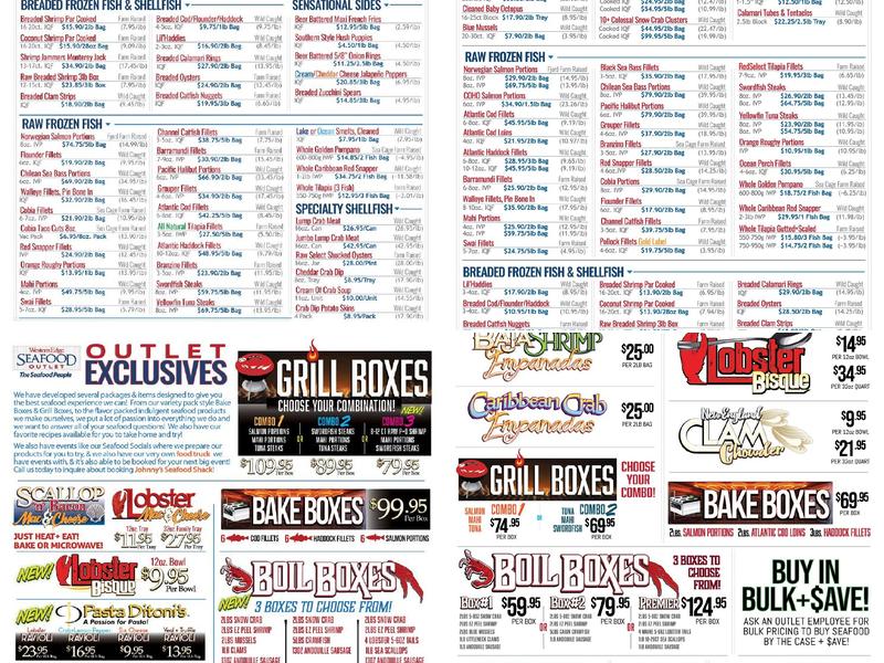 Western Edge Seafood Outlet - Washington Menu