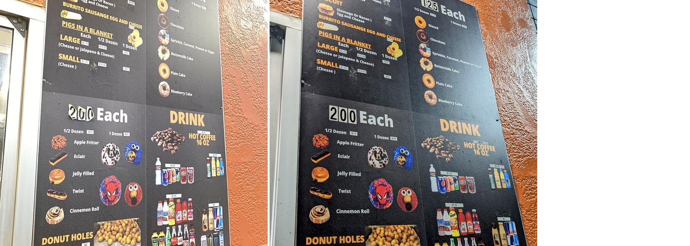 USA Donuts Menu