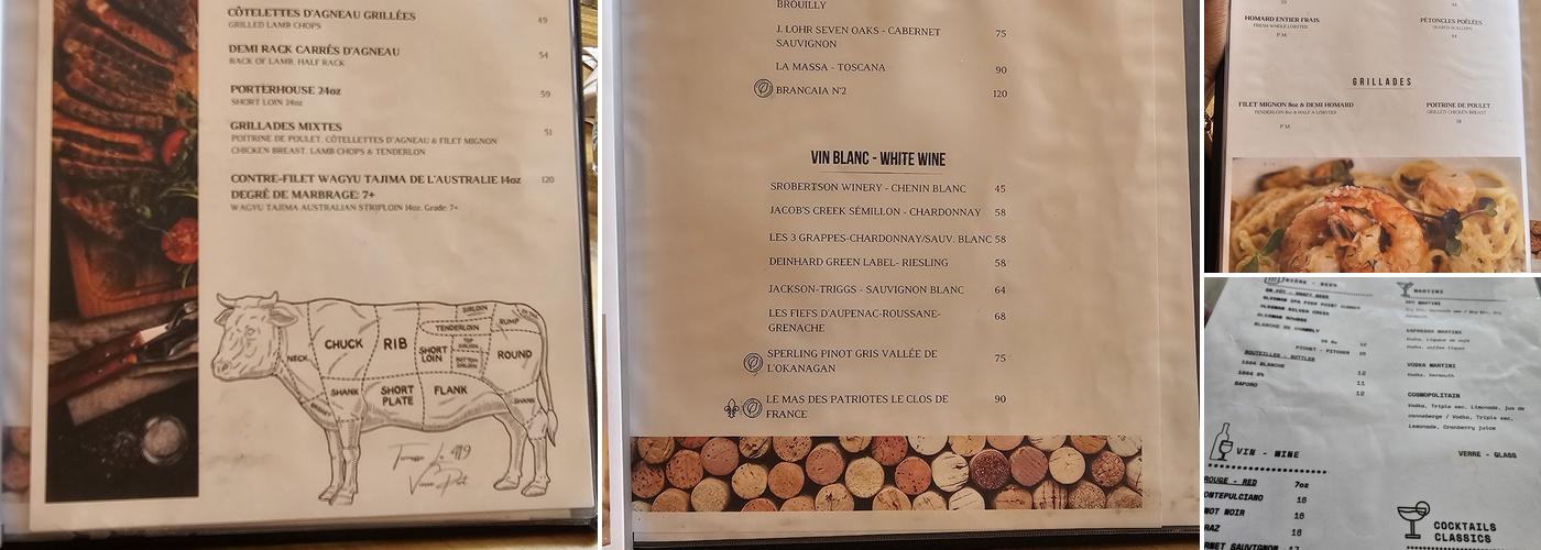 Terrasse Le 419 - Vieux Port Menu