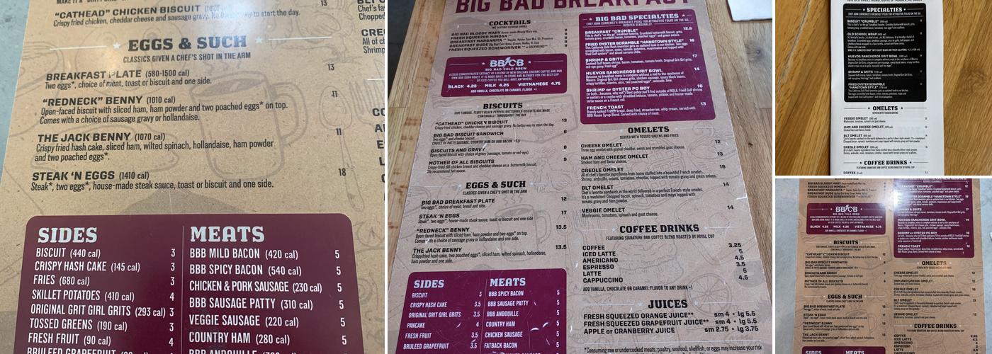 Big Bad Breakfast - Mobile Menu