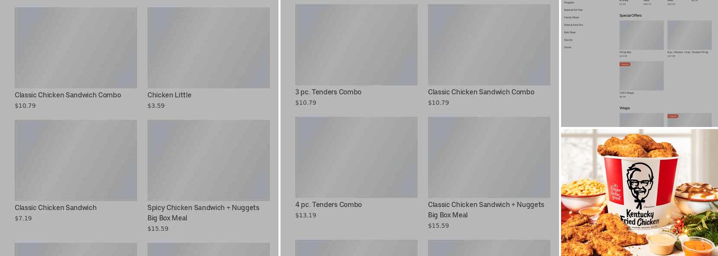 KFC Menu