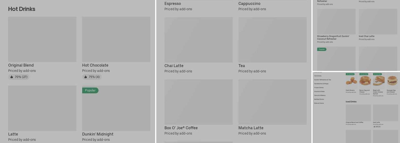 Dunkin' Menu