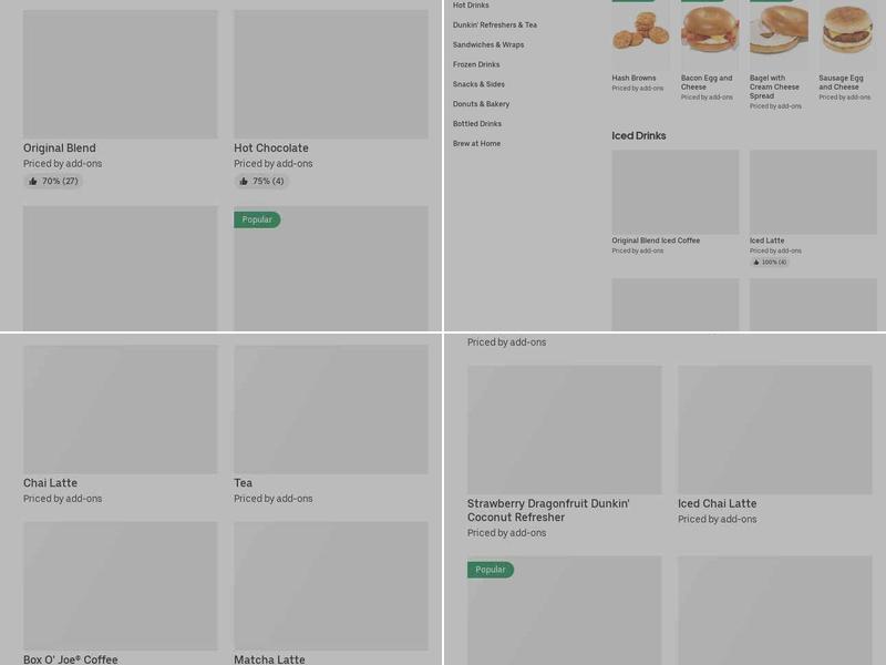Dunkin' Menu
