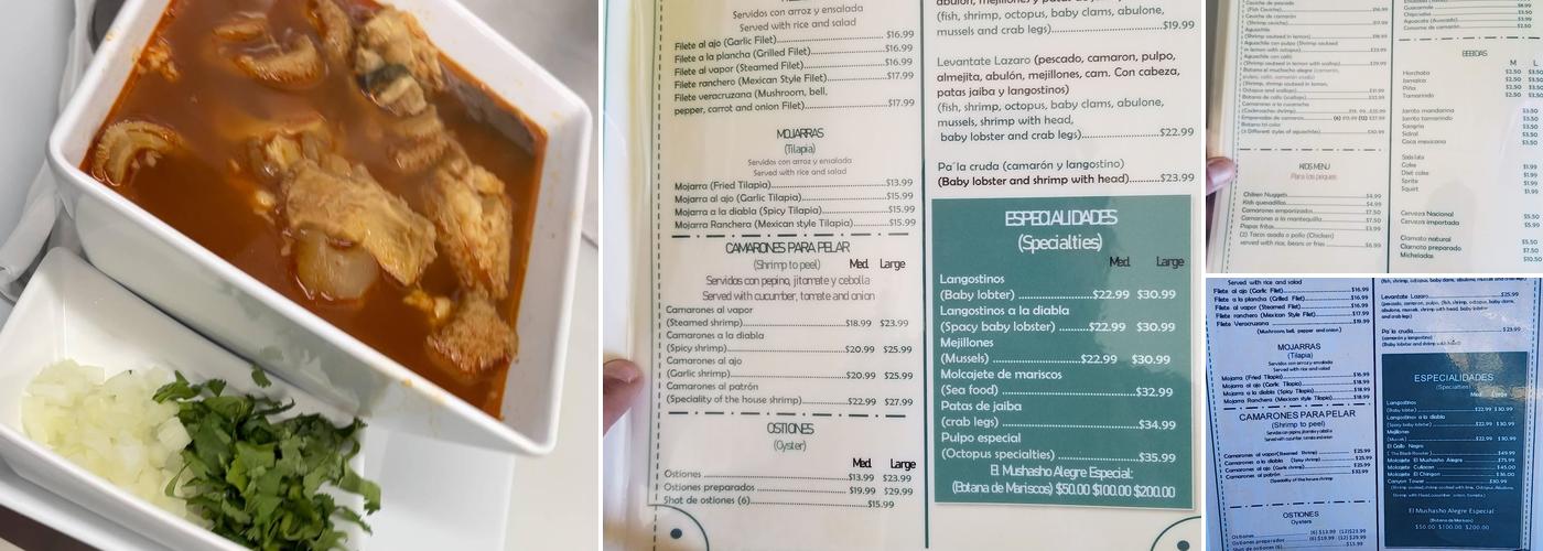 El Mushasho Alegre Restaurant Menu