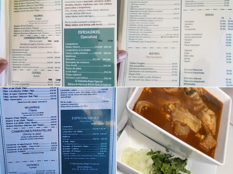 El Mushasho Alegre Restaurant Menu