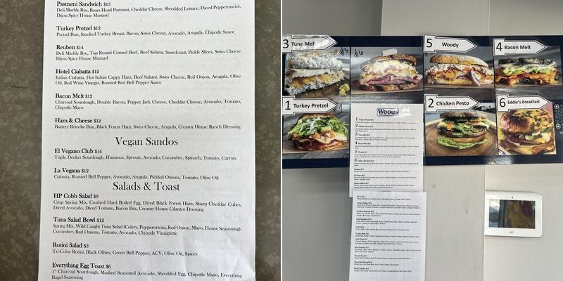 Woods Deli Menu