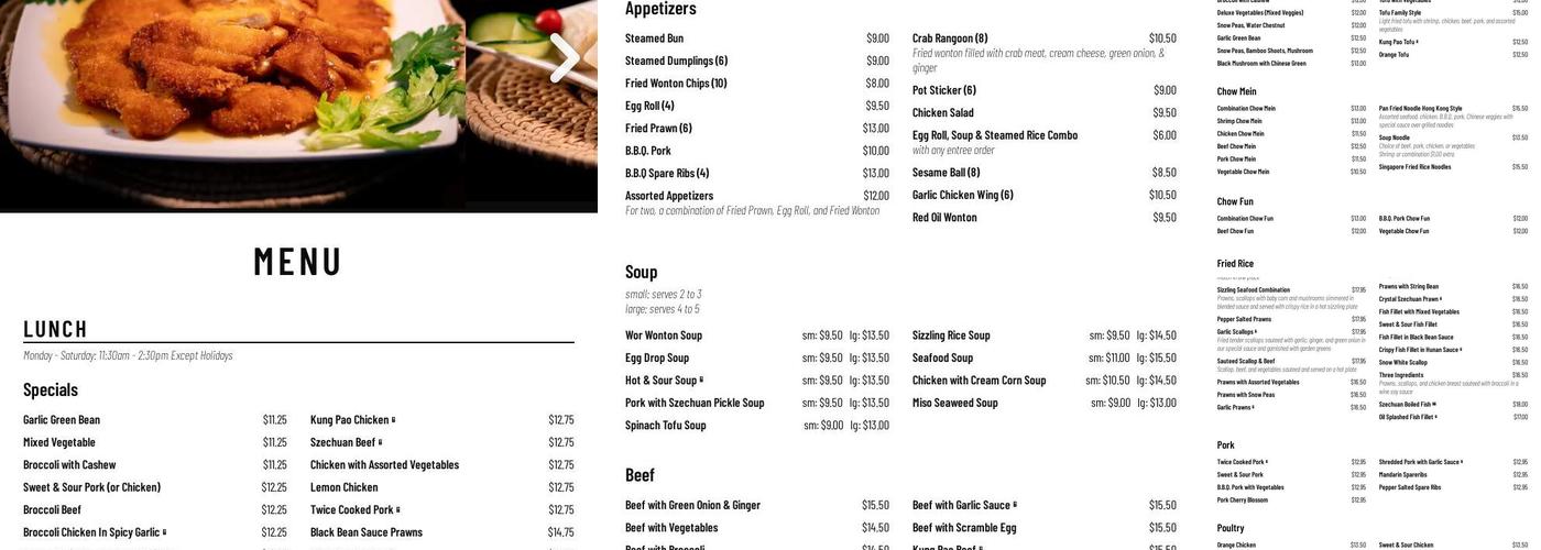 Four Streams Kitchen Menu