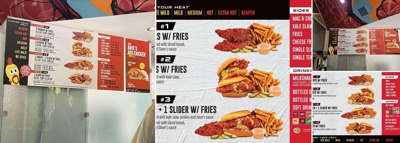 Dave's Hot Chicken Menu