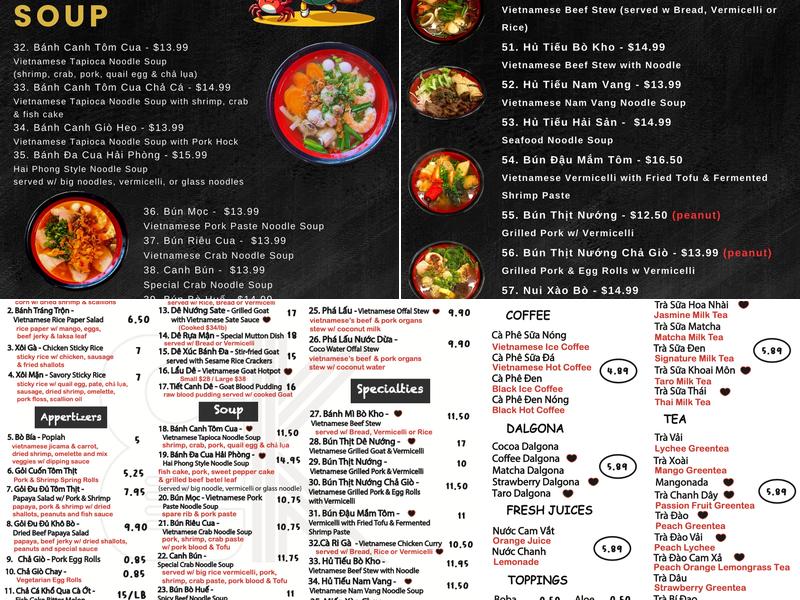 Bap’s Kitchen Menu