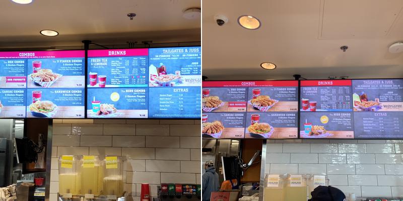 Raising Cane's Chicken Fingers Menu