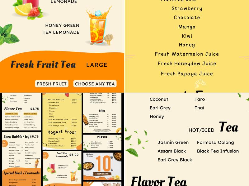 Tapioca Express Menu