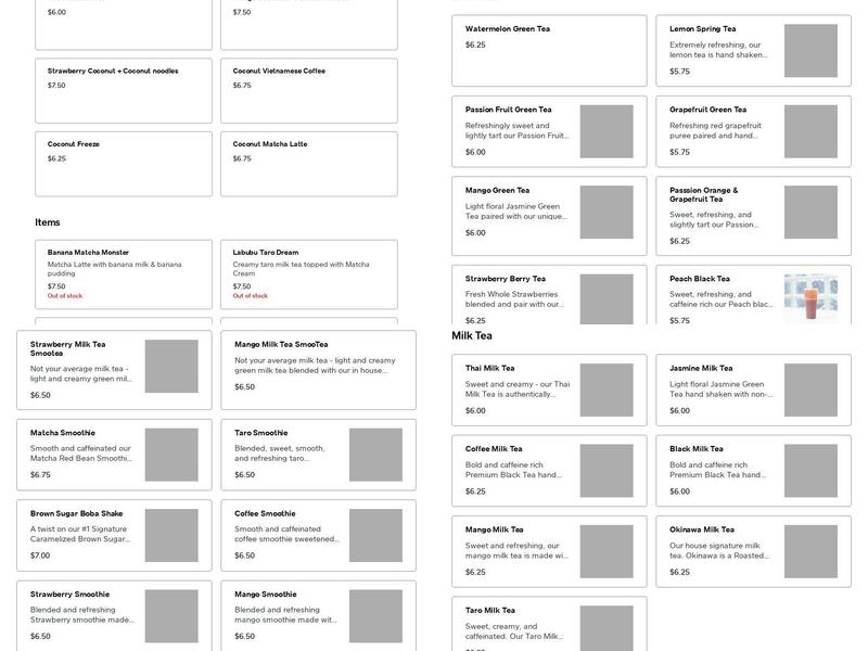 RareTea Vacaville Menu