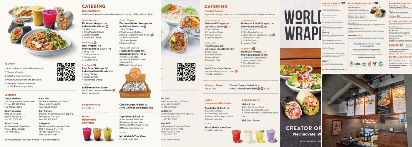 World Wrapps Menu