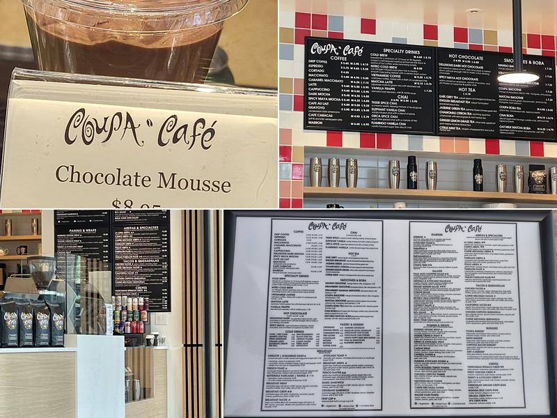 Coupa Cafe - Stanford Research Park Menu