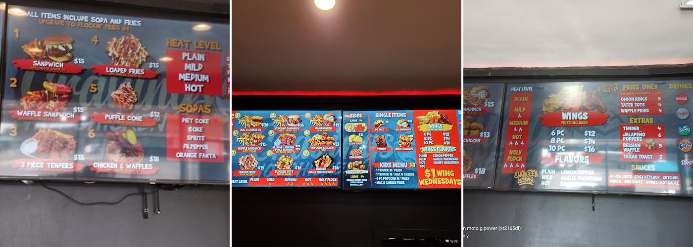 Cravings Hot Chicken Menu