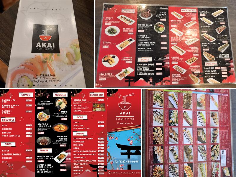 AKAI Asian Menu