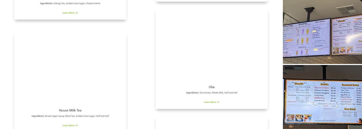 Lilikoi Boba Menu