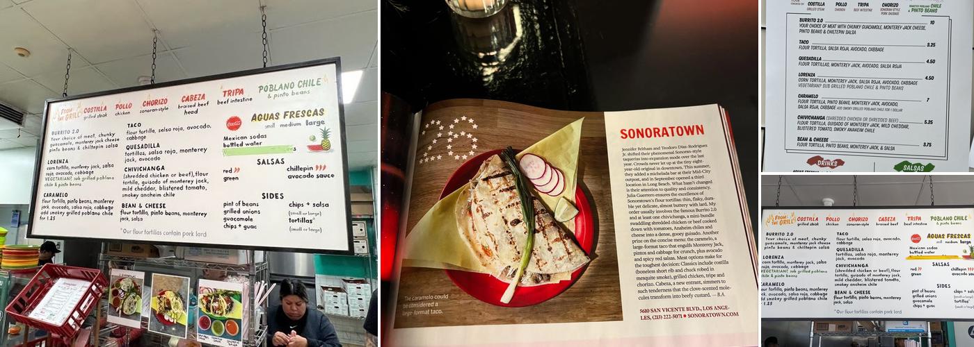 sonoratown Menu