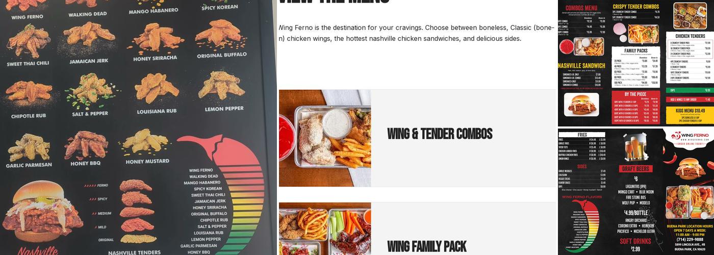 WING FERNO Menu