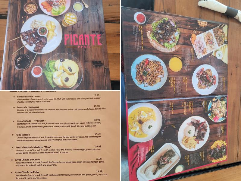 Picante Menu