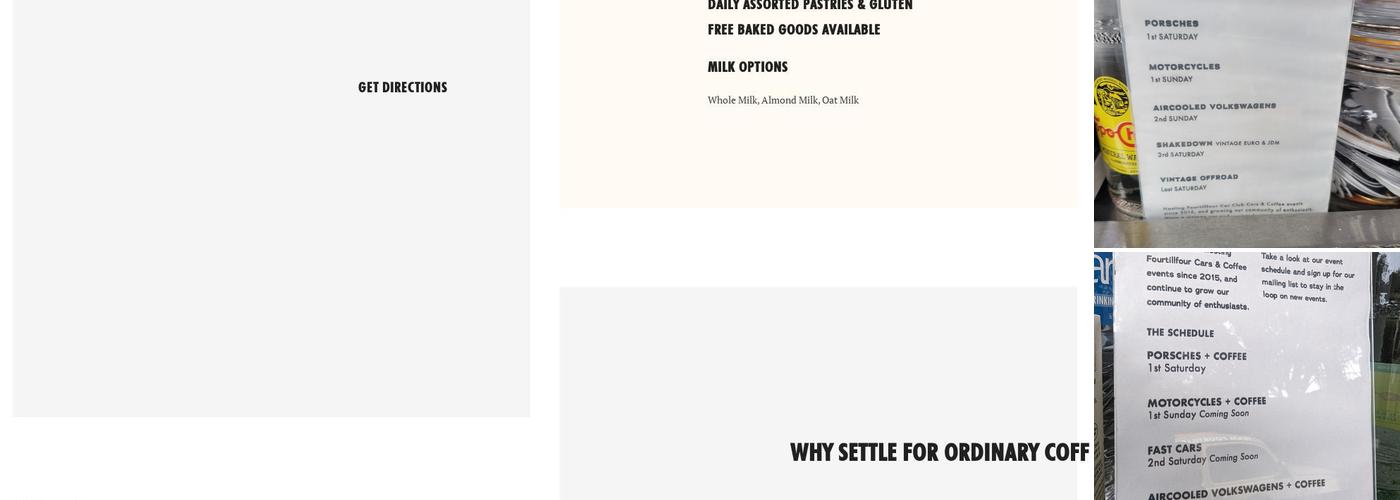 Fourtillfour Cafe Menu