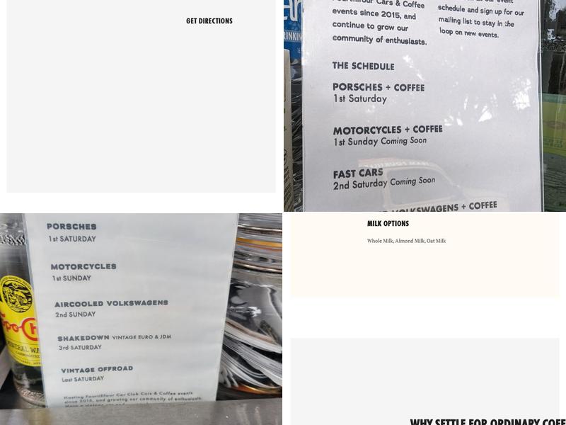 Fourtillfour Cafe Menu