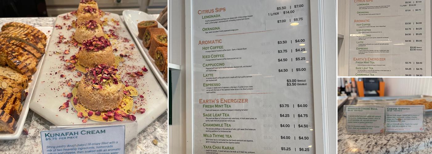 Yafa Bakery & Café Menu