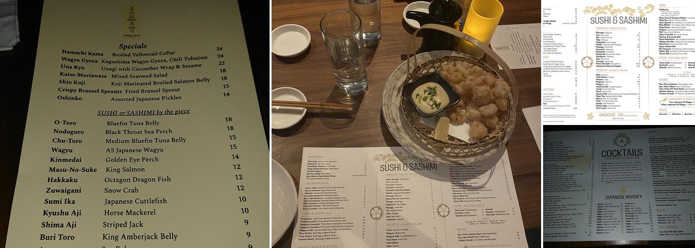 Blue Ribbon Sushi Menu