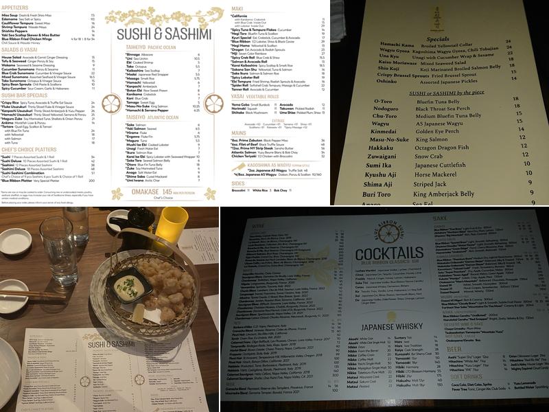 Blue Ribbon Sushi Menu