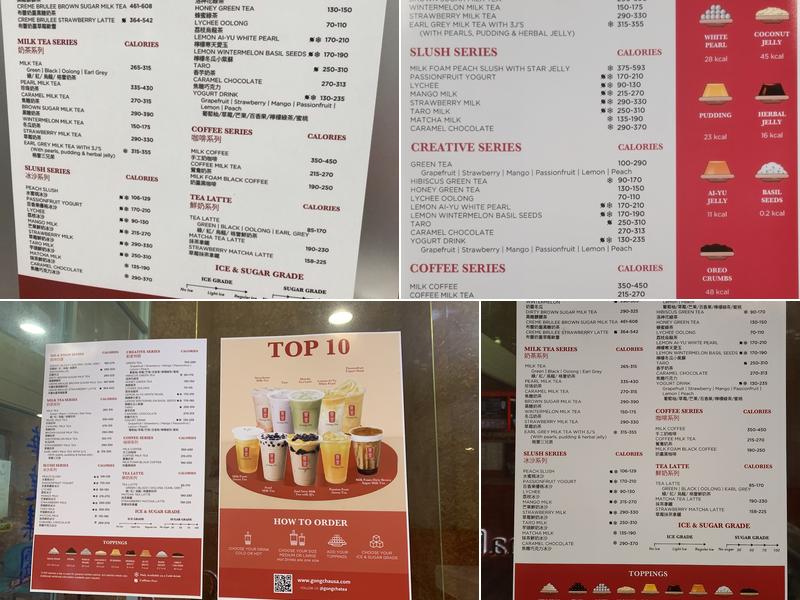 Gong cha - Chinatown Menu