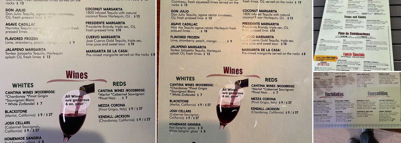 Avocado's Cocina Mexicana & Bar Menu